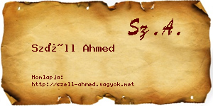 Széll Ahmed névjegykártya